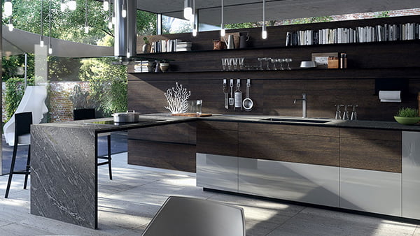 italienische design küche von valcucine aus der serie forma mentis als eckvariante