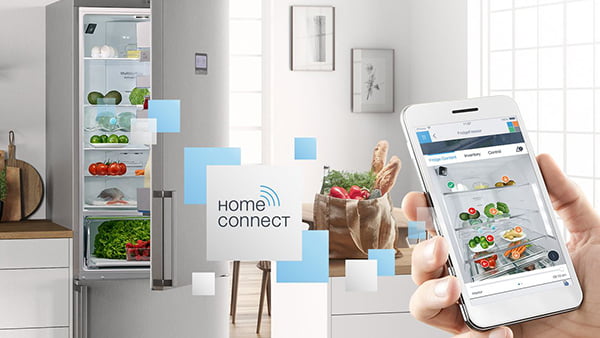 home connect beispiel mit smartphone und kühlschrank
