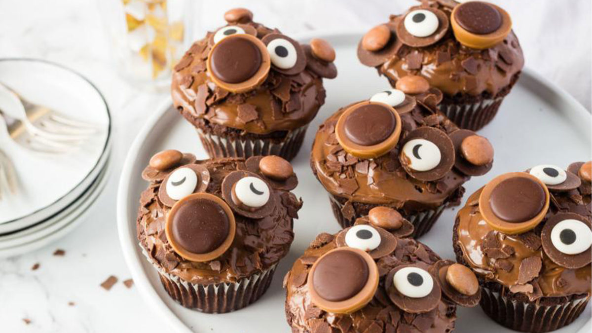 Bärchen Muffins aus Schokolade