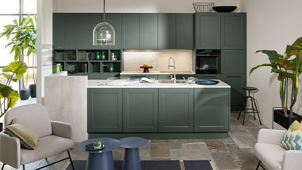 nolte küche in matt grün