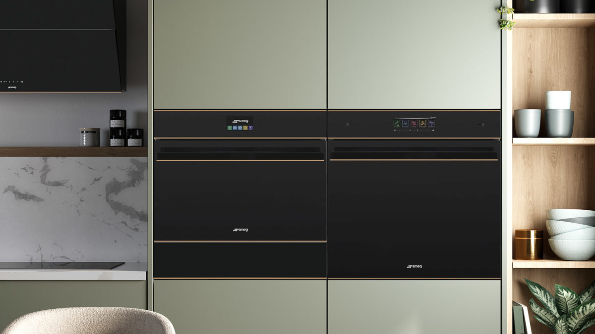 zwei smeg dolce stil novo backöfen nebeneinander