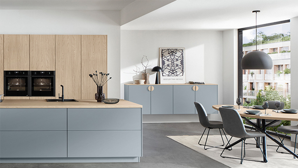 nobilia küche in graublau