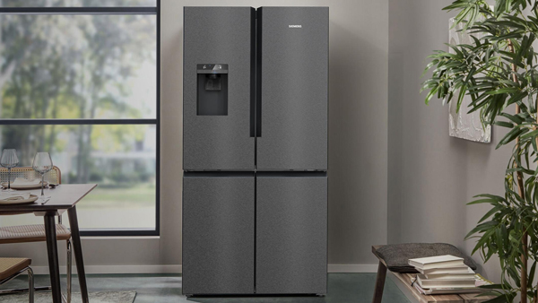 freistehender siemens iq700 french door kühlschrank mit icemaker in edelstahl