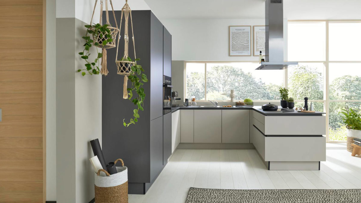 interliving u-küche in grau