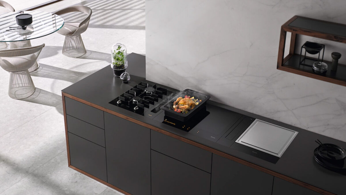 miele smartline kochfeld mit gas, induktion und teppanyaki