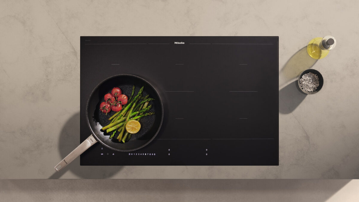 miele mattfinish kochfeld von oben