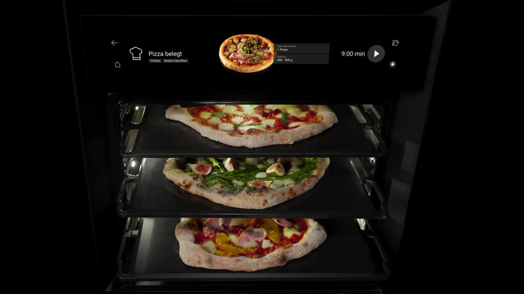 drei pizzen im bora x bo backofen
