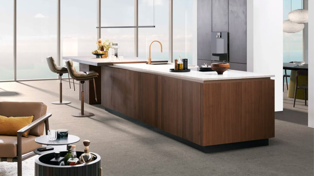 leicht küche bossa mit hozfront