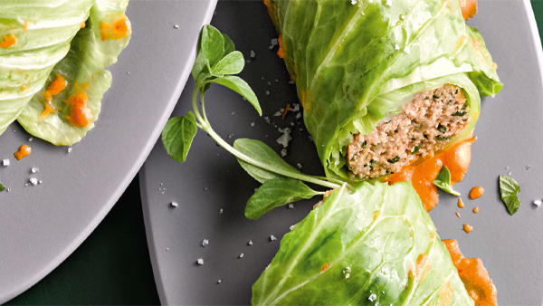 kohlroulade dampfgegart