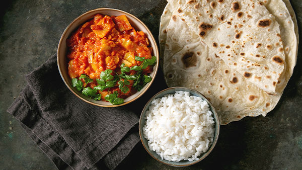 veganes curry dampfgegart